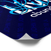 Christlicher JOHN 10:10 LEBEN ABUNDANTLY Blue Poster (Ecke)