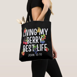 Christlicher JOHN 10 10 Mein Berry Best Life Tasche