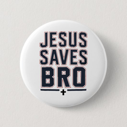 Christlicher Junge Jesus rettet Bro Christus König Button (Vorderseite)