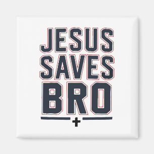 Christlicher Junge Jesus rettet Bruder Christus Kö Magnet