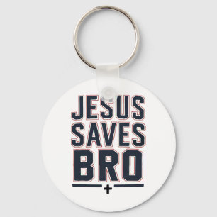Christlicher Junge Jesus rettet Bruder Christus Kö Schlüsselanhänger