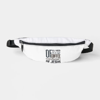Christlicher Kaffee Jesus Zitat Vintage-Shirt-Desi Bauchtasche