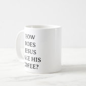 Christlicher Kaffeebecher – Hebräer Witze Kaffeetasse (Vorderseite Links)