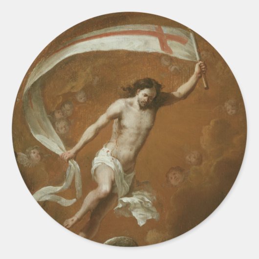 Christlicher katholischer Jesus Christus ist zu Os Runder Aufkleber (Vorderseite)