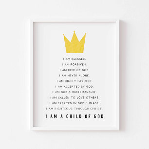Christlicher Kinderbestätigungsdruck Poster