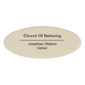 Christlicher Kirchenklerus und -uscher Namenschild (Vorderseite)