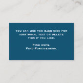 Christlicher Kirchenpfarrer Blaues Angewohntes Ein Visitenkarte (Rückseite)