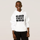 Christlicher Kleid-GOTT ERSTES BRO Hoodie (Vorne ganz)