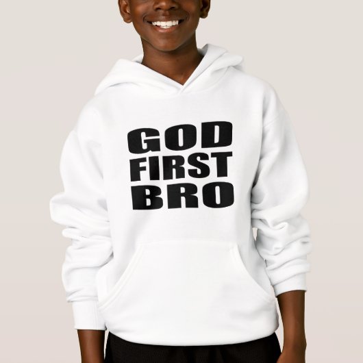 Christlicher Kleid-GOTT ERSTES BRO Hoodie (Vorderseite)