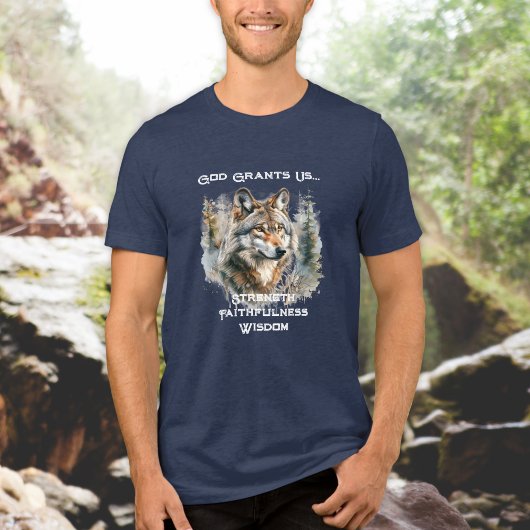 Christlicher Kraftwolf Tri-Blend Shirt