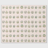 Christlicher Kranz & Kalligrafie Ostersegnung Geschenkpapier (Flach)