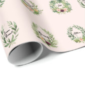 Christlicher Kranz & Kalligrafie Ostersegnung Geschenkpapier (Rolleneckpunkt)