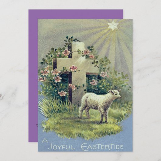 Christlicher LammStar Einladung (Vorne/Hinten)