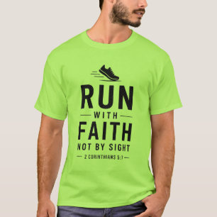 Christlicher Läufer Bibelvers Glaube Laufmotivatio T-Shirt