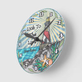 Christlicher Leuchtturm Runde Wanduhr (Winkel)