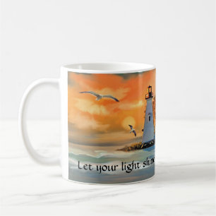 Christlicher Leuchtturm-Sonnenuntergangs-Becher Kaffeetasse