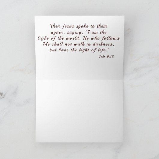 Christlicher Leuchtturm zur Ermutigung der Karte (Innenseite)