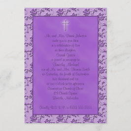 Christlicher Lila Power Hochzeitseinladung Einladung