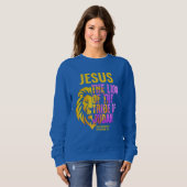 Christlicher Löwe des Stamms Judah JESUS Sweatshirt (Vorne ganz)