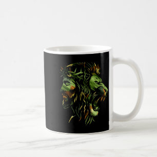 Christlicher Löwe Jesus Krone Camo Glauben Design  Kaffeetasse