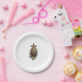 Christlicher Löwe und Kreuz Vintage Pappteller (Party)