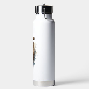 Christlicher Löwe und Kreuz Vintage Trinkflasche