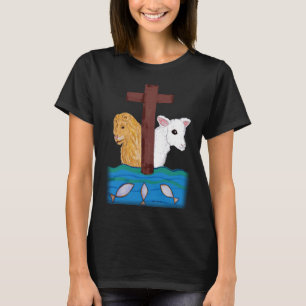Christlicher Löwe und Lamm T-Shirt