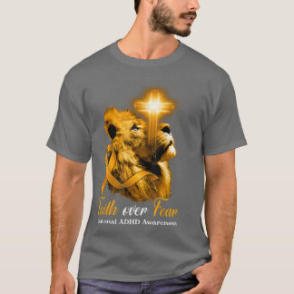 Christlicher Löwenkreuzgedanken über die Angst Nat T-Shirt