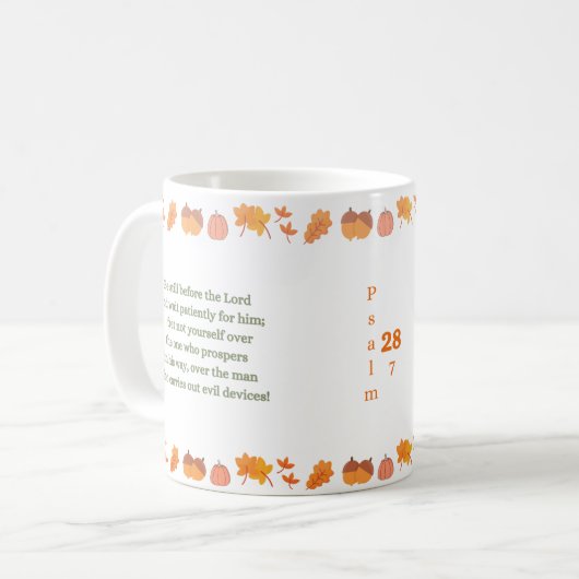 Christlicher lustiger Erntedank Kaffeetasse (Vorderseite Links)