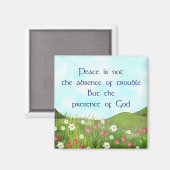 Christlicher Magnet - Friede ist die Gegenwart Got (Vorderseite/Rückseite)