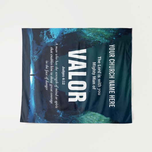 Christlicher MANN DER VALOR Church Art Wandteppich (Vorderseite (Horizontal))