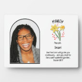 Christlicher MÄRZ Geburtsmonat Blume NAME FOTO Fotoplatte (Vorderseite)