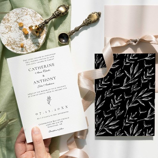 Christlicher Minimalistischer Eleganter klassische Einladung