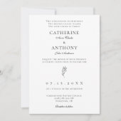 Christlicher Minimalistischer Eleganter klassische Einladung (Vorderseite)