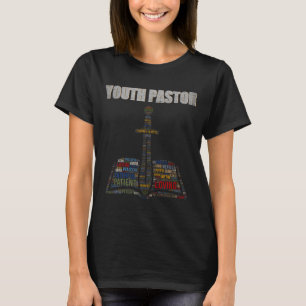 Christlicher Minister Wortwolke Jugendpastor Schät T-Shirt