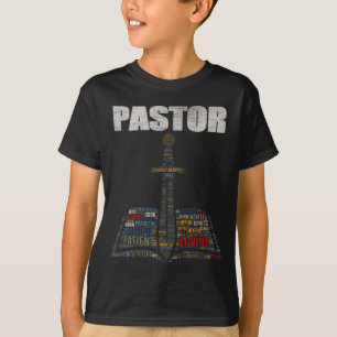 Christlicher Minister Wortwolke Kirche Pastor Schä T-Shirt