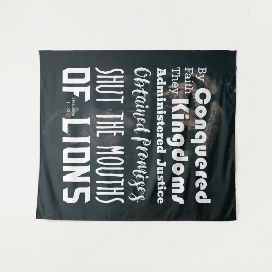 Christlicher Mund der Löwensprache Wandteppich (Vorderseite (Horizontal))