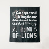 Christlicher Mund der Löwensprache Wandteppich (Vorderseite)