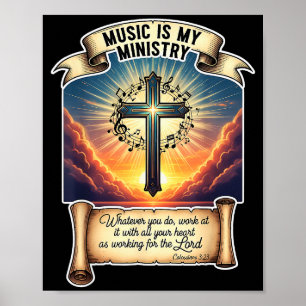 Christlicher Musiker Musik ist mein Ministerium Le Poster