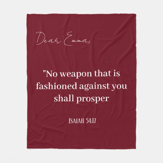 Christlicher Name der personalisierten Textfeld Fleecedecke (Vorderseite)