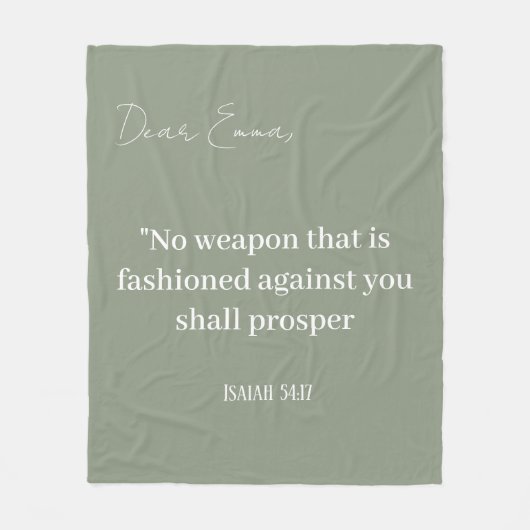 Christlicher Name des Personalisierten Textskripts Fleecedecke (Vorderseite)