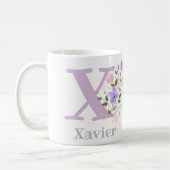 Christlicher Name und erstes Blumendesign Kaffeetasse (Links)