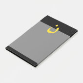 Christlicher Nazaräer-geistiges Symbol im Gelb Post-it Klebezettel (angewinkelt)