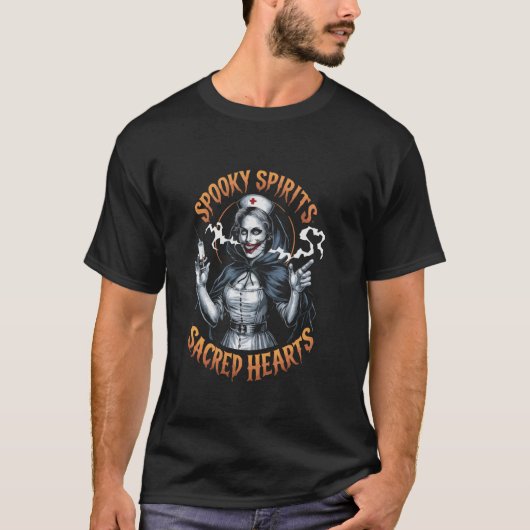 Christlicher Nurween Spooky Nursing Trick oder T-Shirt (Vorderseite)