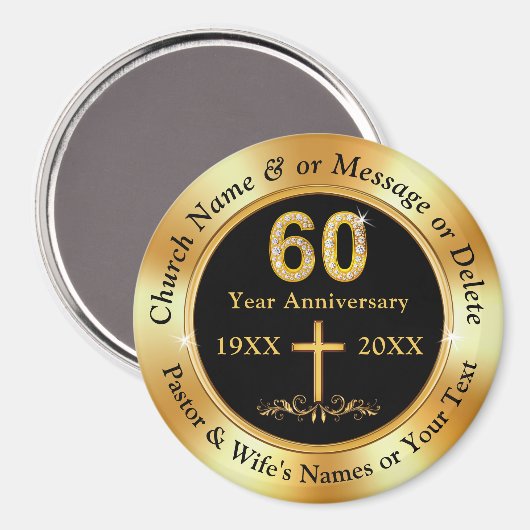 Christlicher oder 60. Kirchenjubiläum, Liebhaber Magnet (Vorderseite/Rückseite)