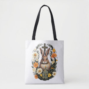 Christlicher Ostertag Kreuzfahrer Osterhasen Kanin Tasche