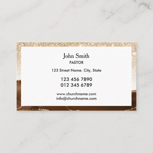Christlicher Pastor der Kirche Deacon Visitenkarte (Rückseite)