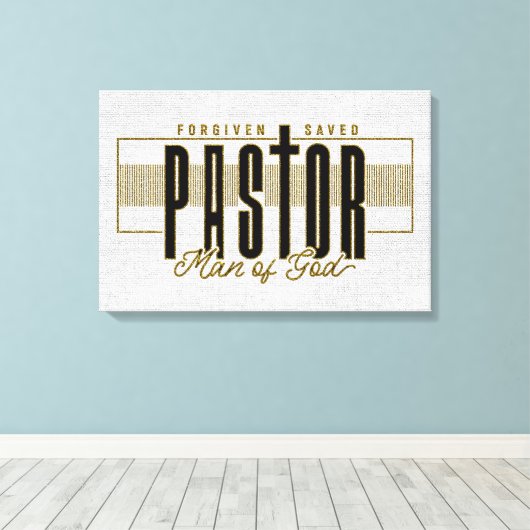 Christlicher Pastor Leinwanddruck (Insitu (Holzboden))