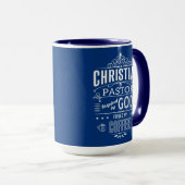 Christlicher Pastor, von Gott und Kaffee inspirier Tasse (VorderseiteRechts)