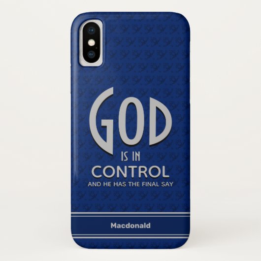 Christlicher Personalisierter GOTT IST IN KONTROLL Case-Mate iPhone Hülle (Rückseite)